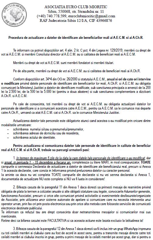 Actualizare date